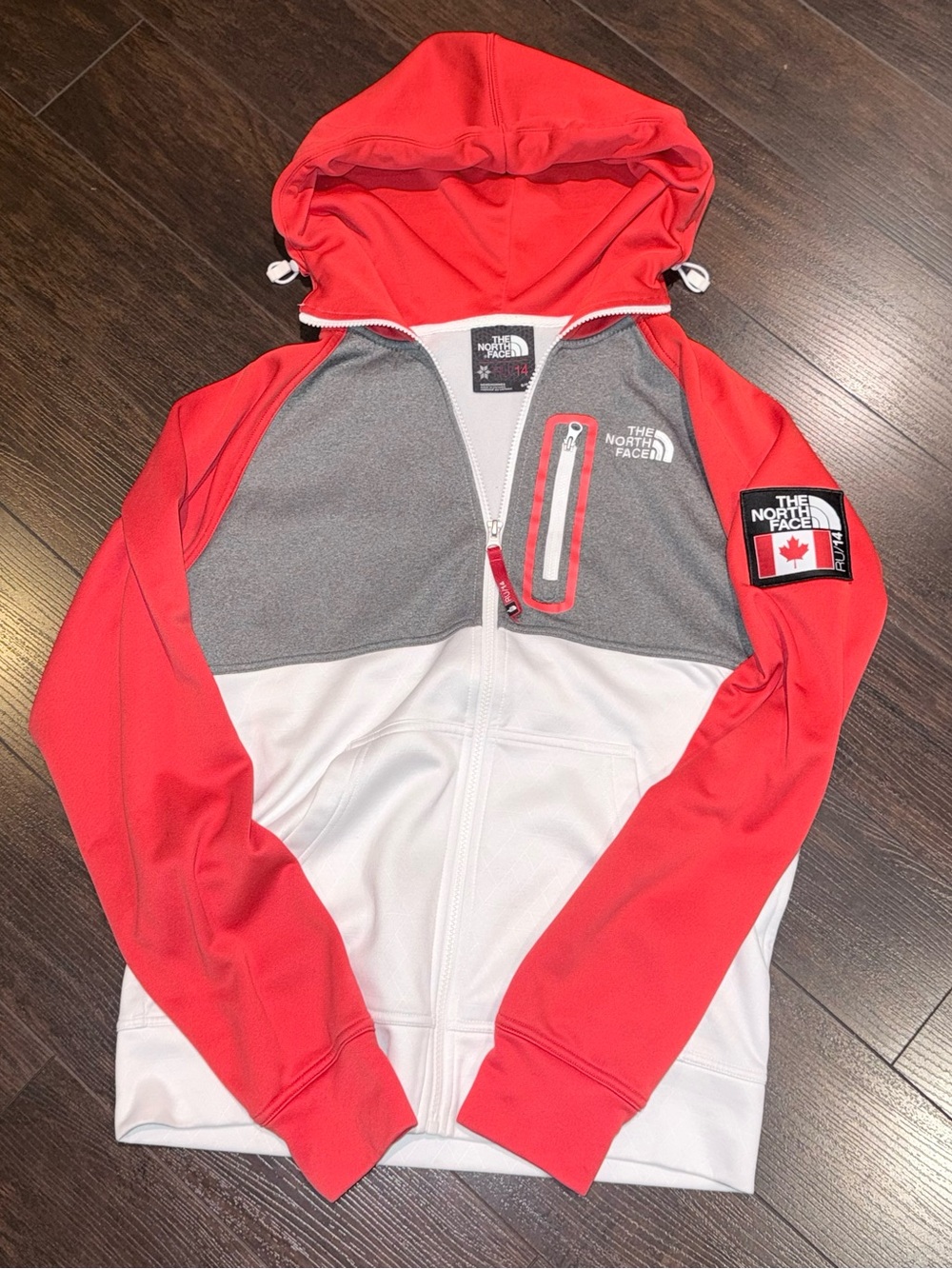 The North Face Canada Olympics 2014 Sochi RU/14 Jacket Red Men's Size S Hooded